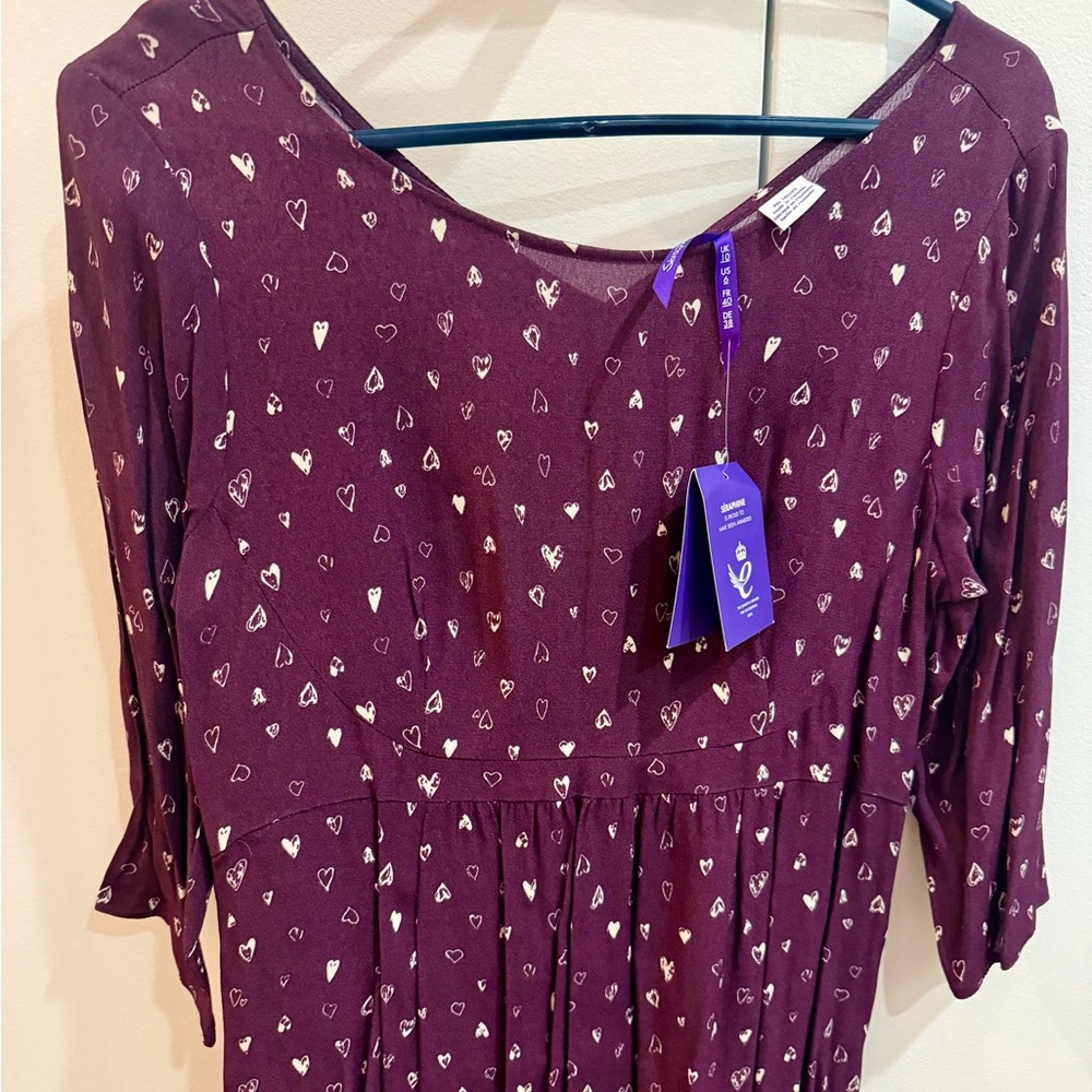 Seraphine Maternity Plum Heart Dress